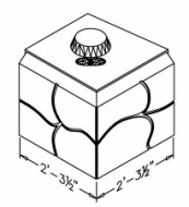 NaturaLock™ Precast Concrete Half Block: 2' x 2' x 2'