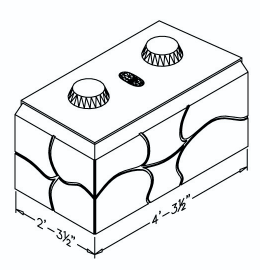 NaturaLock™ Concrete Retaining Wall Block 4' x 2' x 2'